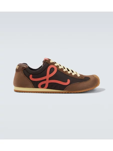 Sneakerși Loewe din piele de căprioară maro