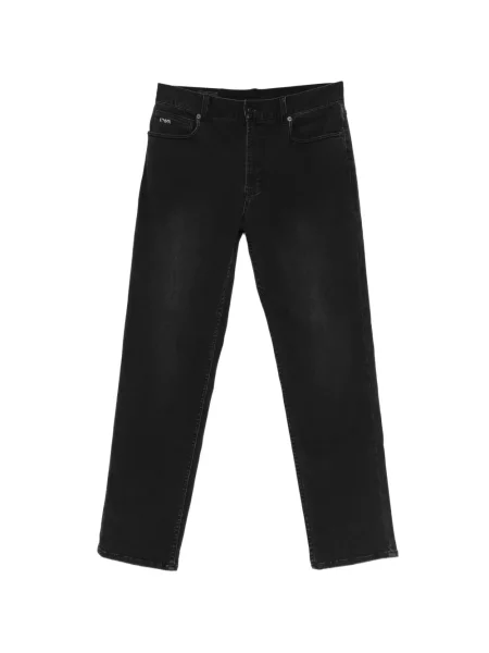 Egyenes szárú farmernadrág Emporio Armani autogrammal szürke