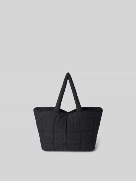 Torba shopper z pikowaniem Nanushka czarna