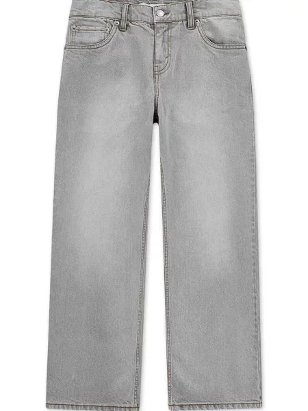 Levi's blugi wide leg pentru copii BAGGY JEANS gri