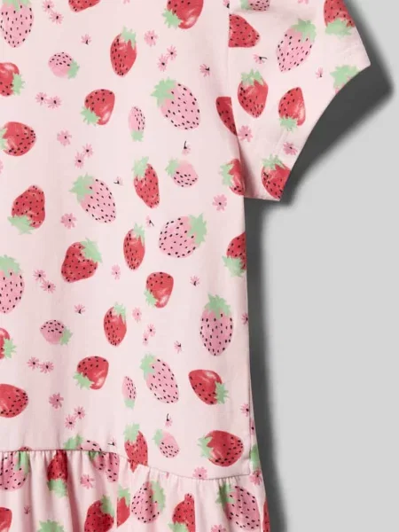 Lekko rozszerzana sukienka casualowa z mieszanki bawełny S.oliver Red Label różowa