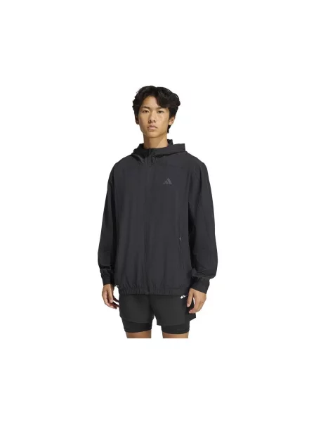 Geacă Adidas alergare negru