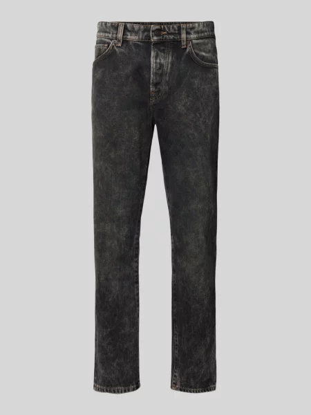 Jeansy o kroju regular fit z efektem znoszenia model ‘RE.MAINE’ Boss Orange niebieskie