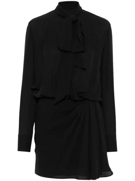 Rochie mini Valentino Garavani de mătase de costum negru