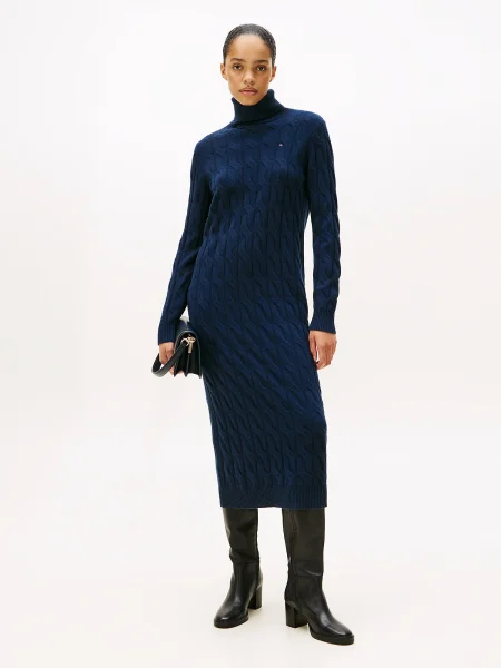 Tommy Hilfiger Rochie tricotată Bleumarin albastru