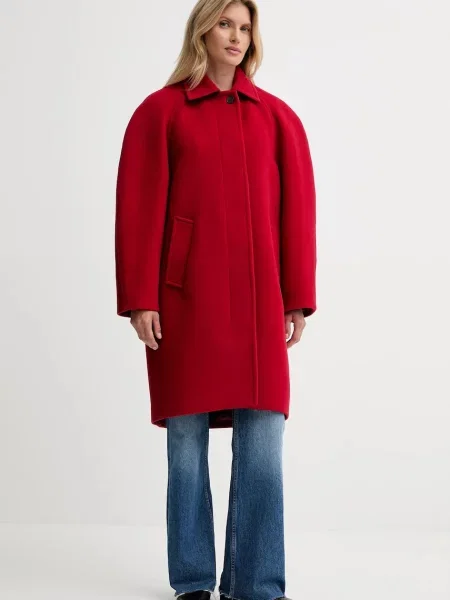 Palton Filippa K de lână roșu