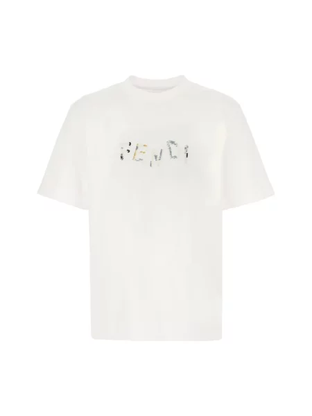 Koszulka Fendi z logo biała