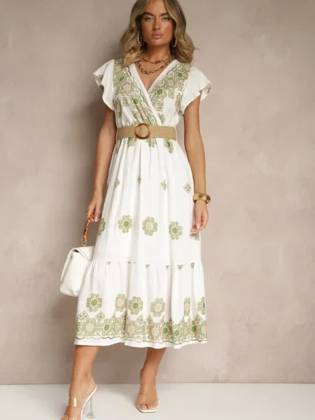 Rochie Nilorelle Verde alb