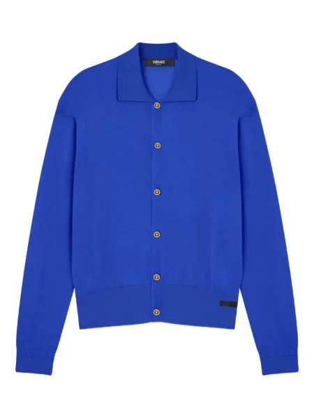 Kołnierzykowy kardigan Versace niebieski