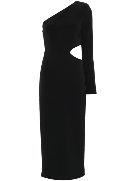 Rochie midi Twinset până la genunchi cu un umăr gol de costum negru