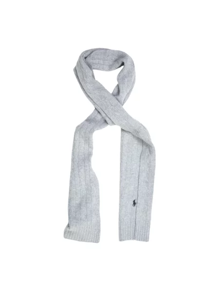Szal Polo Ralph Lauren wełniana szara