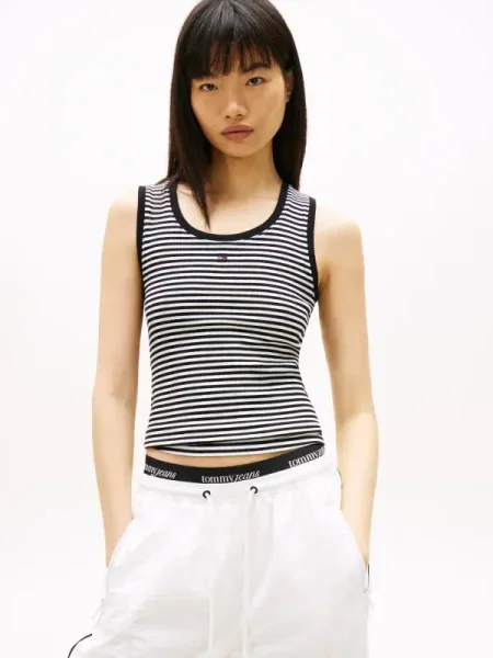 Maiou Tommy Hilfiger cu dungi negru