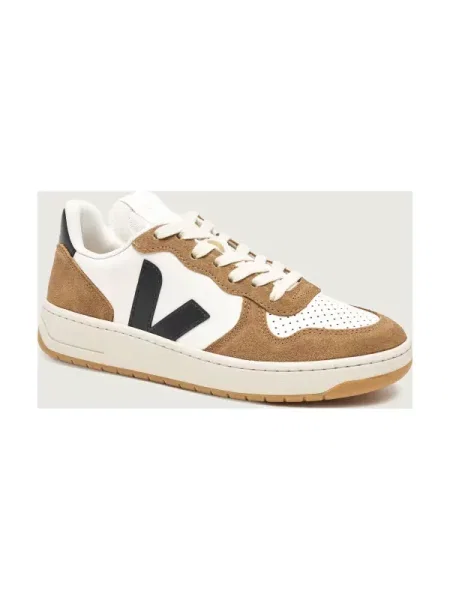 VEJA Sneakers cu adaos de piele bej