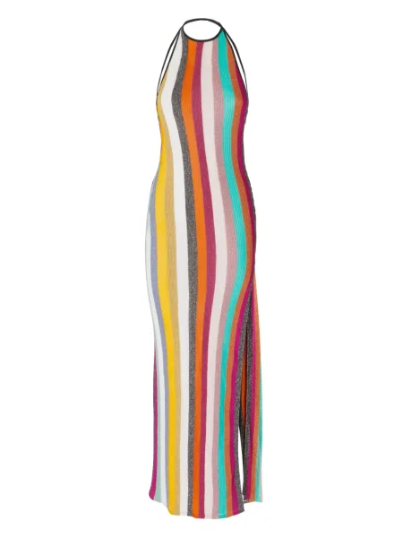 Maxi rochie maxi Missoni cu dungi de costum roz
