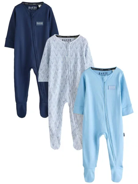 Baker by Ted Baker Pijamale bleumarin / albastru deschis alb