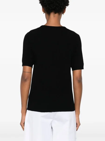Tricou Soft Goat din cașmir negru