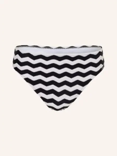 Lidea Basic Bikinové Kalhotky Sandwave černá / béžová bílá