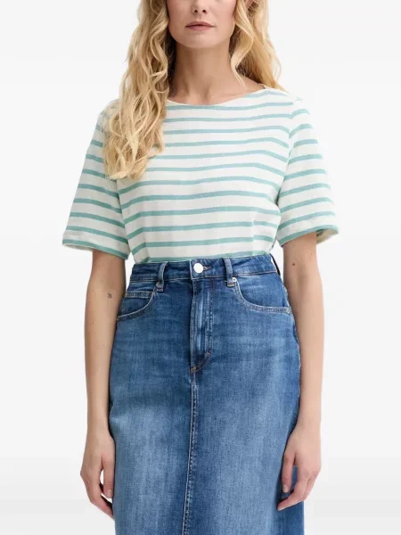 Scurt tricou polo Marc O'polo cu dungi albastru