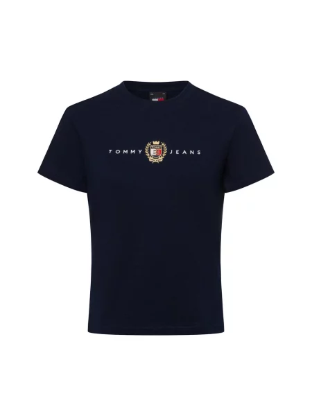 Tommy Jeans Koszulka Kobiety jednolity S niebieski