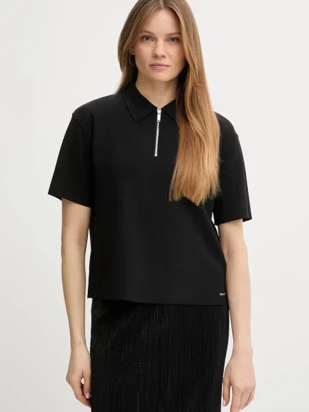 Calvin Klein tricou polo negru