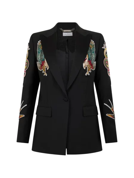 Haftowana marynarka Philipp Plein czarna