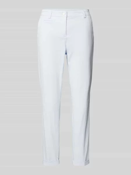 Spodnie o skróconym kroju slim fit model ‘STELLA’ Cambio błękitne