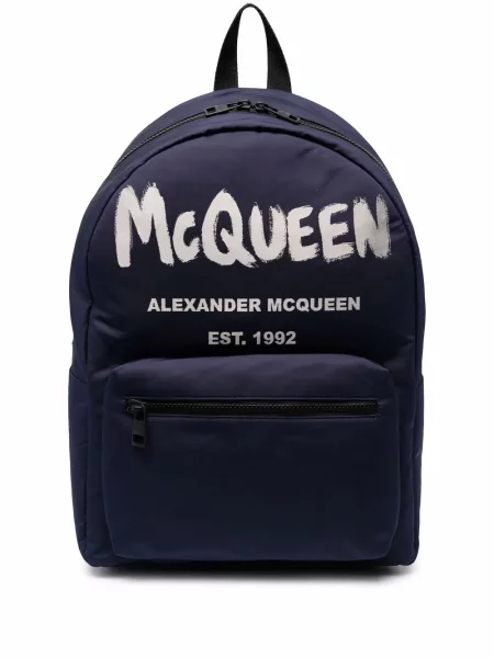 Rucsac Alexander Mcqueen cu imagine albastru