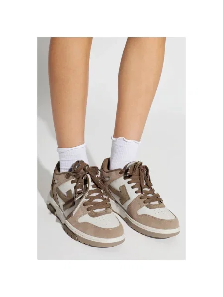 Sneakersy Off-white skórzane biznesowe białe