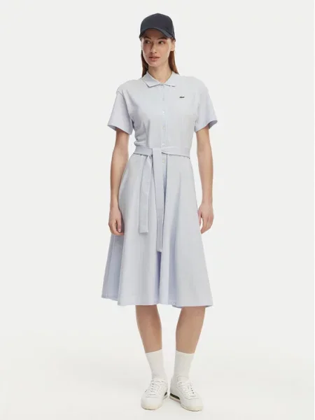 Lacoste Φόρεμα πουκάμισο Ανοιχτό μπλε