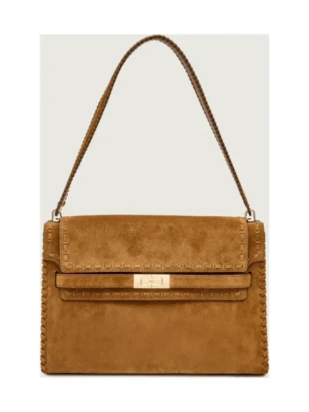 TORY BURCH Geantă pe umăr Lee Radziwill | piele întoarsă maro