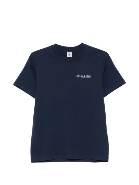 Tricou Sporty & Rich cu imagine albastru