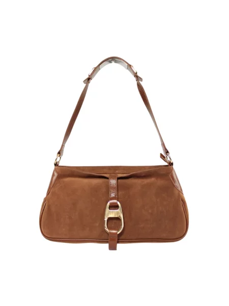 Torebka My Best Bags zamszowa brązowa