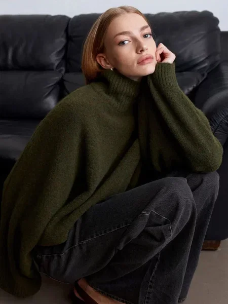 Dilvin Pulover Pullover temno zelena