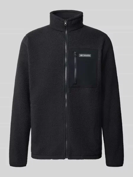 Kurtka z polaru z kieszenią na piersi i wyhaftowanym logo model ‘Jasper’ Columbia czarna