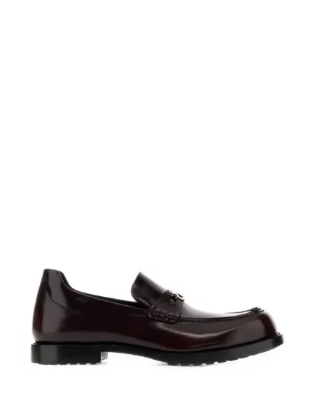 Pantofi loafer Balenciaga din piele cu autograf roșu