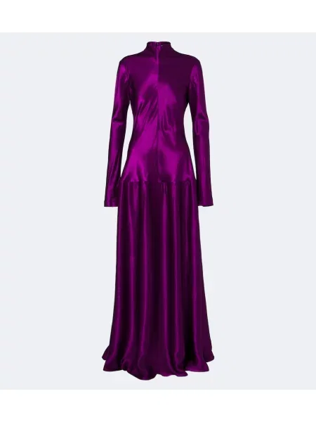 Rochie maxi Fforme din satin violet
