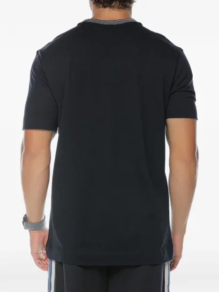 Ριγέ μπλούζα Emporio Armani με αυτόγραφο μαύρο