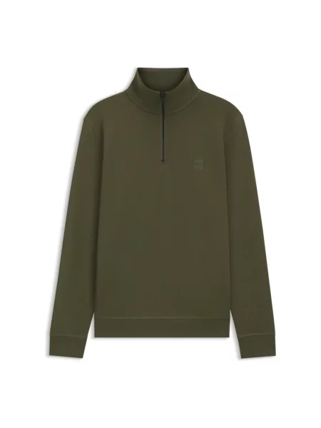 Bluza nierozpinana Hugo ze stójką zielona