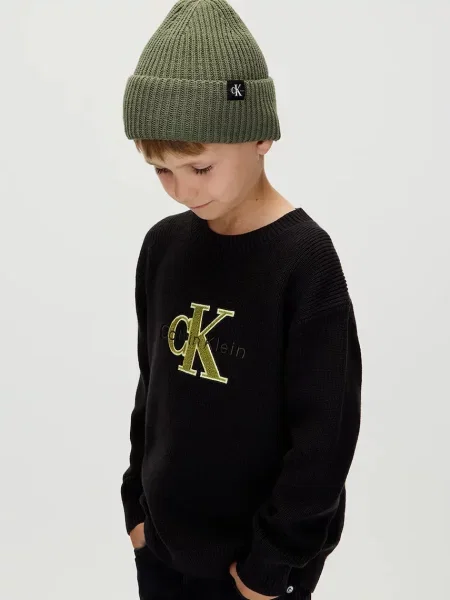 Calvin Klein Jeans Detská čiapka zelená