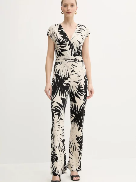 Morgan salopetă PAROS cu decolteu in v PAROS negru