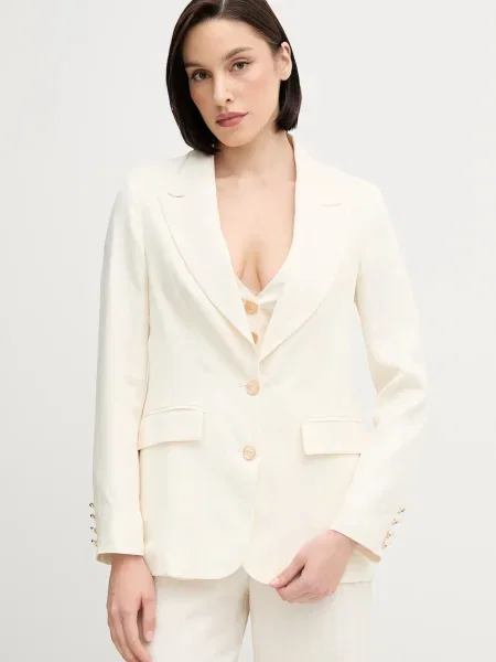 Gaudi blazer din amestec de in un singur rand de uni bej