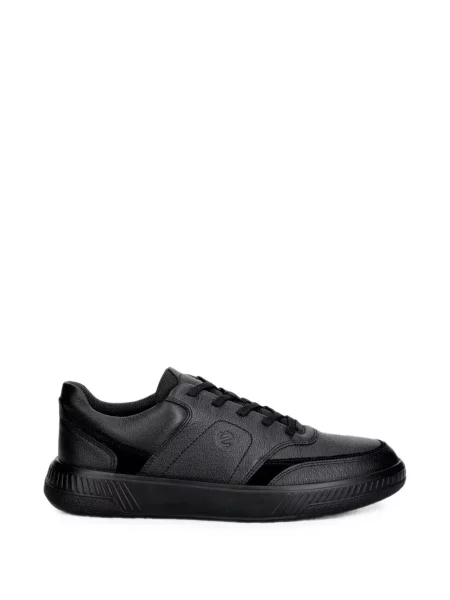 Sneakerși Ecco din piele negru