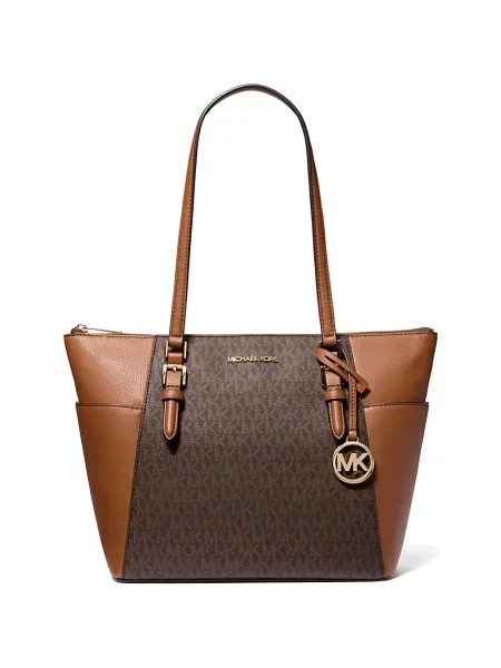 Geantă shopper Michael Kors cu imagine maro