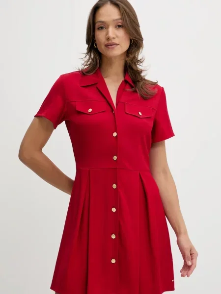 Tommy Hilfiger Rochie tip cămașă roșu