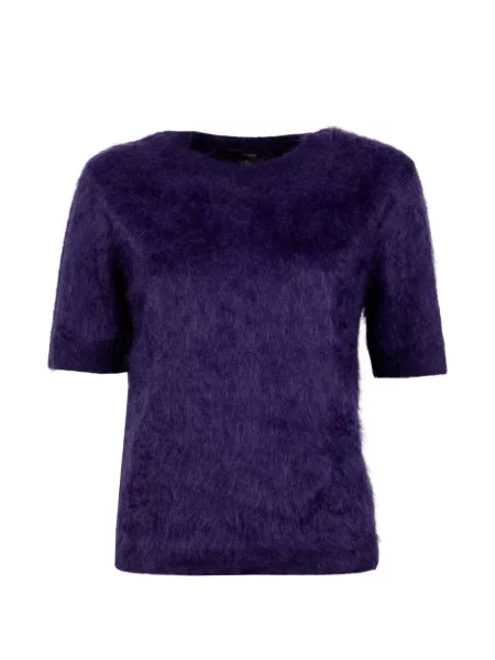 Scurt tricou Seventy din cașmir violet