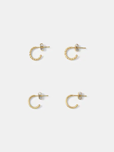 Pozlačeni uhani EDBLAD Duo Pair zlata