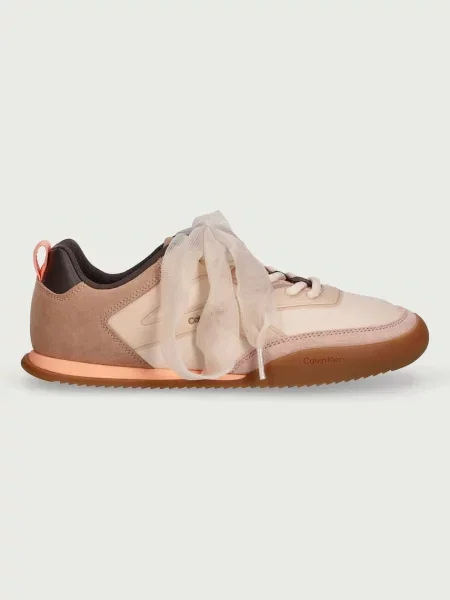 Calvin Klein LOW PRO RUN LU SUE JELLY LACES sneakers dámske béžová