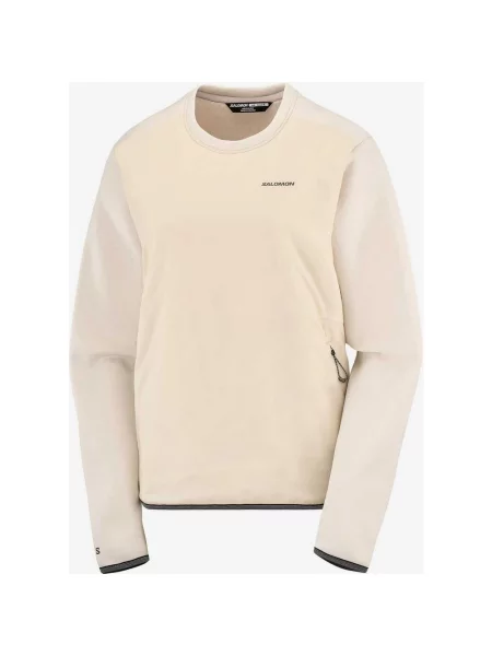 Bluza Salomon Outline Hybrid Warm kremowa M biała