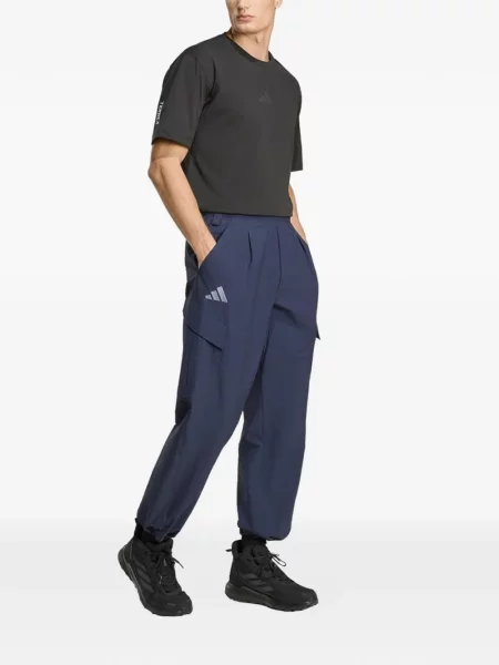 Pantaloni scurți Adidas cu autograf alergare cu imprimeu geometric albastru