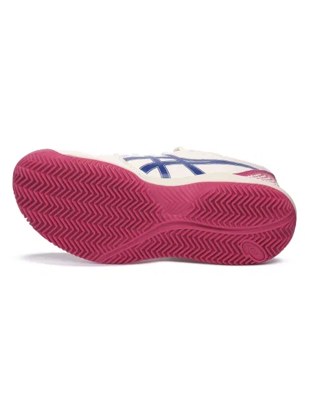 Női teniszcipő Asics Gel-Dedicate 8 Clay W krém/sötét kobalt. Méret: 40 EU fehér